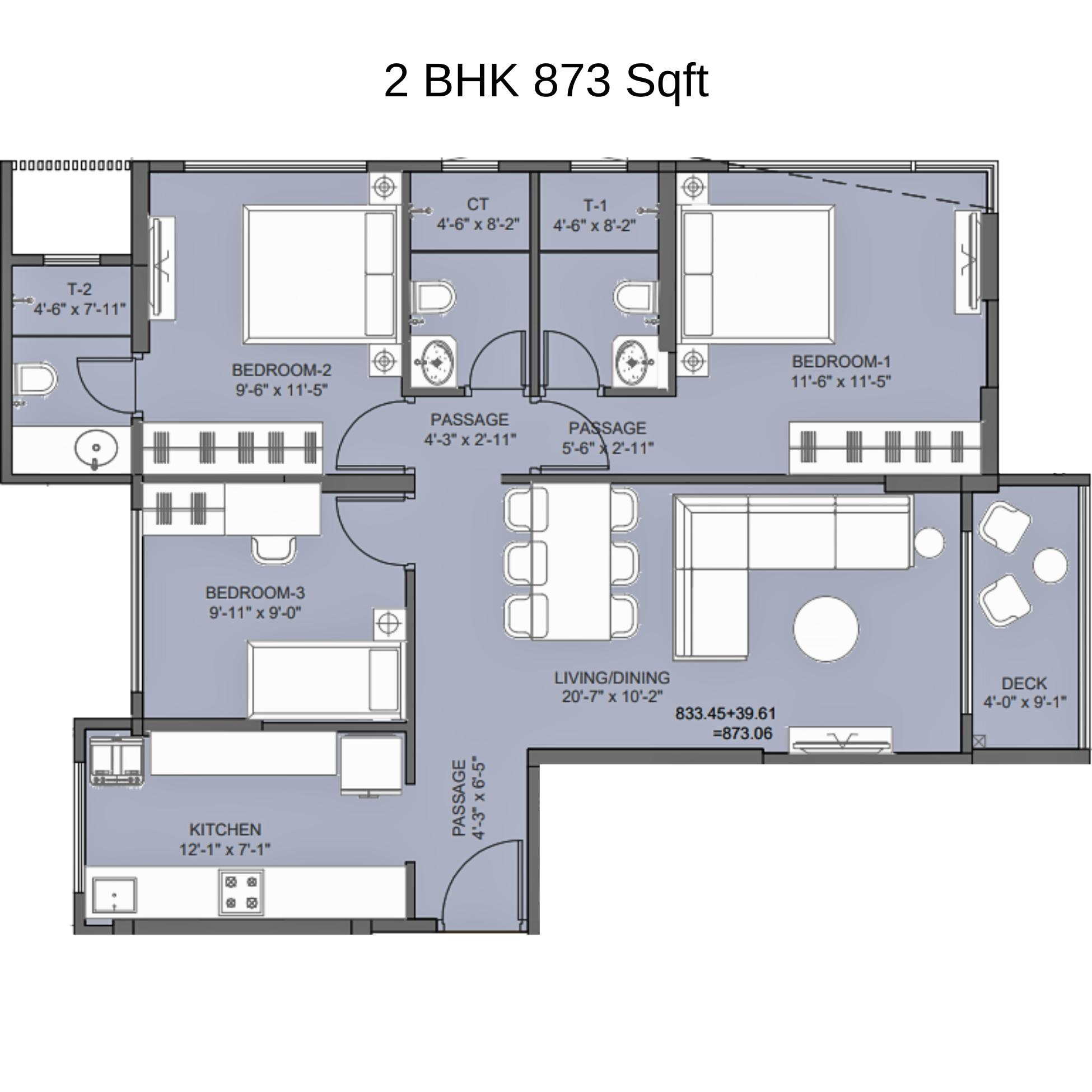 Sajay-Avenue-18-Floor-Plan-2-BHK-873-Sqft